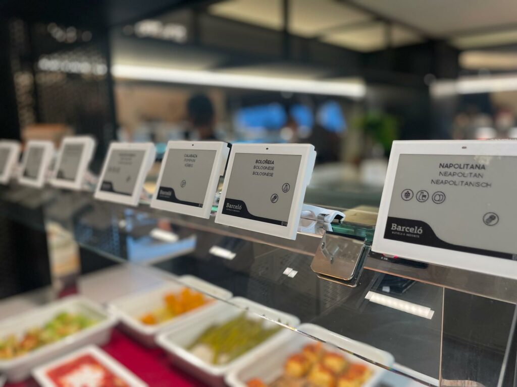 etiquetas electrónicas para buffet